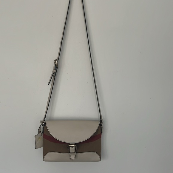 Burberry Canvas House Check Small Henham Crossbody White - Picture 4 of 16